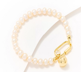 Honora Sterling Silver Goldclad Beaded Cultured Potato Pearl Bracelet, Avg 7-1/2"